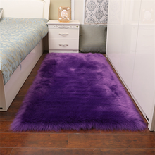 Load image into Gallery viewer, Faux Sheepskin Fur Area Rug, White Fluffy Rugs for Bedroom Living Room, Soft Fuzzy Carpets for Kids Room, Girls Room, Nursery Bedside Rug, Purple