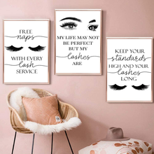 Load image into Gallery viewer, Beauty Salon Wall Decor Eyelashes Guide Poster Makeup Wall Art Decor Esthetician Gift Canvas Print Lash Bundle Fashion Wall Art Modern Artwork for Teen Girls Room 20X28X3 Inch No Frame