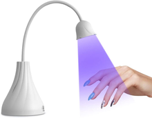 Load image into Gallery viewer, LED UV Nail Lamp, Mini Lotus Hands Free Light Rotatable Nail Dryer Quick Dry Nail Polish Curing Lamp Gooseneck Flash Cure Light for Home DIY & Salon Manicure Decor