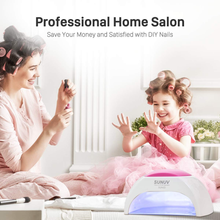 Load image into Gallery viewer, Gel UV Nail Lamp, SUNUV 48W UV LED Nail Dryer Light for Gel Nails Polish Manicure Professional Salon Curing Lamp with 4 Timer Setting Sensor(One Pink Pad)