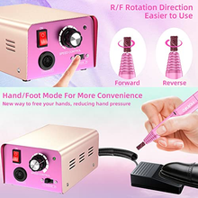 Load image into Gallery viewer, Hoinvo Professional Electric Nail Drill Machine for Acrylic Nails, Gel Nails, 25000RPM Electric Nail File for Nail Salon Supplies, Efile Nail Grinder Drill for Beginners&Professionals Use
