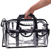 Load image into Gallery viewer, SHANY Clear Makeup Bag, Pro Mua Rectangular Bag with Shoulder Strap, Large