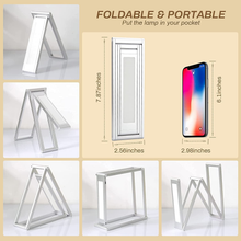 Load image into Gallery viewer, KRX Small Led Desk Lamp - No Blu-Ray Led Reading Light for Home Office, Portable & Folding Design Table Lamp, Adjustable Brightness, Cordless Using, USB Charging, Durable Aluminium Alloy Body