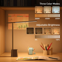 Load image into Gallery viewer, Baseus LED Desk Lamp, Auto-Dimming Table Lamp, Rechargeable, Cordless, Portable, Eye-Caring Smart Lamp, Touch Control, 3 Color Modes, 250 Lumens, for Home Office, Living Room, Bedroom, Painting, Grey
