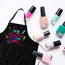 Load image into Gallery viewer, Nail Tech Gifts, Nail Tech Supplies, Nail Supplies for Nail Techs, Manicurist Technician Gift, Nail Salon Apron with 2 Pocket