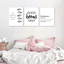 Load image into Gallery viewer, Lash Room Wall Art Brow Lash Pictures Wall Decor Lash Quote Canvas Prints Beauty Salon Wall Art Eyelash Eyebrow Artwork Lash Posters Eyelash Pictures for Woman Bedroom 12X16X3 Inch Unframed