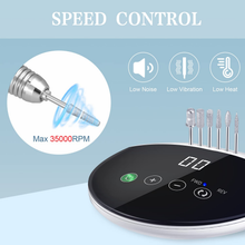 Load image into Gallery viewer, ENGERWALL 2022 the Latest Upgraded Nail Drill, 35000 RPM Electric Nail Drill with Touch Buttons and HD LED Display, Perfect for Both DIY Nail Art at Home and Professional Manicure in Salon