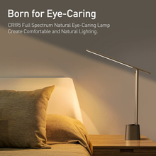 Load image into Gallery viewer, Baseus LED Desk Lamp, Auto-Dimming Table Lamp, Rechargeable, Cordless, Portable, Eye-Caring Smart Lamp, Touch Control, 3 Color Modes, 250 Lumens, for Home Office, Living Room, Bedroom, Painting, Grey