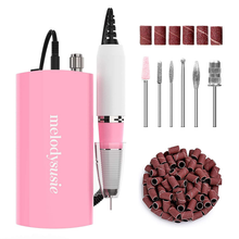 Load image into Gallery viewer, Melodysusie Professional Nail Drill - 30000 Rpm Rechargeable Portable Nail Drills with 6 Bits and 106 Sanding Bands, Cordless Electric Nail File Machine for Acrylic Gel Nails Shape Carve Polish
