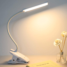 Load image into Gallery viewer, LED Reading Light with Clip - Deaunbr USB Rechargeable Book Lights , Eye Protection 24 Leds Flexible Neck Night Bed Lamp, Touch Control Portable Clamp Desk Lamps for Bed Headboard, Computers