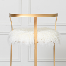 Load image into Gallery viewer, Devon & Claire Celina White Faux Fur Bar Stool