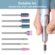Load image into Gallery viewer, Bulex 7Pcs Nail Drill Bits for Acrylic Nails - 3/32 Electric Nail Drill Bit Set - Professional Nails Supply Carbide Nail Drill Bit for Gel Nails Cuticles