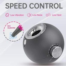 Load image into Gallery viewer, Delanie Professional Nail Drill, 35000 Rpm, High Speed, Low Noise, Low Vibration, Low Heat, Electric Efile for Acrylic Nails, E-File Kit for Shaping, Removing Gel Nails Gray (Non-Rechargeable)