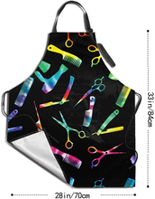 Load image into Gallery viewer, Kitchen BBQ Bib Apron Waterproof and Oil Proof Great for Men Women Adult Adjustable Bib Aprons with 2 Pockets