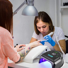 Load image into Gallery viewer, 80W Professional Cordless UV LED Nail Lamp Gelpal Portable LED Gel Nail Curing Dryer, Wireless Nail Polish Machine Light with 45 Beads and 140000Mah Rechargeable Battery for Salon or Home, Black