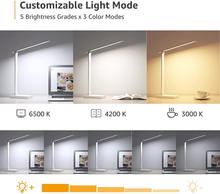 Load image into Gallery viewer, Lepro LED Desk Lamp with USB Charging Port Dimmable Home Office Lamp Touch Control Bright Reading Table Lamp, 3 Color Modes with 5 Brightness Level, Eye Caring Natural Light Modern Task Lamp (White)