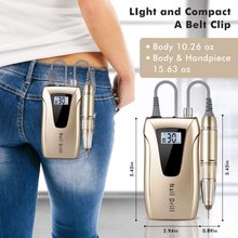 Load image into Gallery viewer, Cordless Nail Drill - Portable Efile Nail Drill, Btartbox 30000RPM Nail Drill Machine Rechargeable Electric Professional Nail Drill for Acrylic Nails, Gift for Women Home and Salon Use, Gold