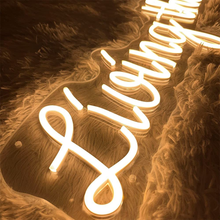 Load image into Gallery viewer, Neon Sign Living the Good Life-Custom Personalized Home Wall Decor LED Neon Light Signs Large Indoor Happy Birthday Wedding Christmas Living Room Business Gift Adult Girl Boy Women-Warm White,20 IN