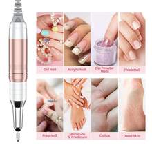 Load image into Gallery viewer, Delanie 35000RPM Professional Nail Drill Machine, Portable Nail Drills for Acrylic Nails, Electric Nail File Rechargeable Efile Nail Drill for Gel Nails Remove (Rose Gold)