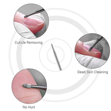 Load image into Gallery viewer, Melodysusie Cuticle Clean Nail Drill Bit 3/32'', Professional Safety Carbide Nail Bit under Nail Cleaner for Cuticle Dead Skin Nail Prepare, Two Way Rotate, Manicure Nail Salon Supply (Medium)