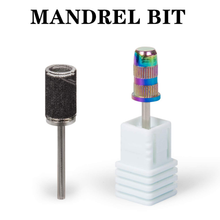 Load image into Gallery viewer, Lavinda Sanding Bands Nail Drill Bits 300Pcs Grits Electric File Nail Sanders Professional Drill Bits Set #80#150#240 Zebra Grinder Band Colorful 3/32" Mandrel Bit for Manicures Nail Drill Machine…
