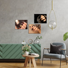 Load image into Gallery viewer, Canvbay 3 Pieces Beauty Salon Modern Canvas Wall Art Fashion Woman Painting Picture Leopard Print Nail Hand Spa Artwork Makeup and Manicure Poster Bedroom Decor Stretched Ready to Hang
