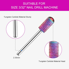 Load image into Gallery viewer, Bestidy 10Pcs Nail Drill Bits Set,Acrylic Nail File Bits Tungsten Carbide 3/32'' Professional Efile Drill Bits for Manicure Pedicure Nail Art Tools