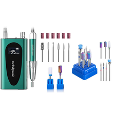 Load image into Gallery viewer, Melodysusie Professional Rechargeable 35000RPM Nail Drill, Cordless Portable Electric E File for Acrylic Gel Nails, Manicure Pedicure Shape Carve Tools with Low Noise Low Heat, Sparkle Plus