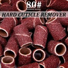 Load image into Gallery viewer, Lavinda Sanding Bands Nail Drill Bits 300Pcs Grits Electric File Nail Sanders Professional Drill Bits Set #80#150#240 Zebra Grinder Band Colorful 3/32" Mandrel Bit for Manicures Nail Drill Machine…