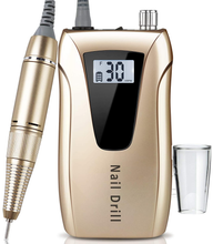 Load image into Gallery viewer, Cordless Nail Drill - Portable Efile Nail Drill, Btartbox 30000RPM Nail Drill Machine Rechargeable Electric Professional Nail Drill for Acrylic Nails, Gift for Women Home and Salon Use, Gold