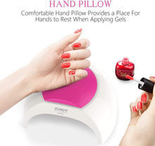 Load image into Gallery viewer, Gel UV Nail Lamp, SUNUV 48W UV LED Nail Dryer Light for Gel Nails Polish Manicure Professional Salon Curing Lamp with 4 Timer Setting Sensor(One Pink Pad)