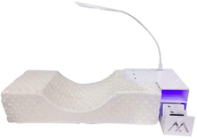 Load image into Gallery viewer, EMVANV Eyelash Extension Set, Ergonomic U-Shaped Memory Foam Pillow Acrylic Shelf Adjustable USB LED Light Makeup Tool Set for Beauty Salon