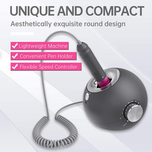 Load image into Gallery viewer, Delanie Professional Nail Drill, 35000 Rpm, High Speed, Low Noise, Low Vibration, Low Heat, Electric Efile for Acrylic Nails, E-File Kit for Shaping, Removing Gel Nails Gray (Non-Rechargeable)