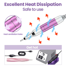 Load image into Gallery viewer, Delanie 35000RPM Professional Nail Drill Machine, Portable Nail Drills for Acrylic Nails, Electric Nail File Rechargeable Efile Nail Drill for Gel Nails Remove, Home and Salon Use Nail Tools (Purple)