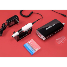 Load image into Gallery viewer, Melodysusie Professional Nail Drill - 30000 Rpm Rechargeable Portable Nail Drills with 6 Bits and 106 Sanding Bands, Cordless Electric Nail File Machine for Acrylic Gel Nails Shape Carve Polish, Black