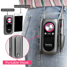 Load image into Gallery viewer, Bestidy Nail Drill Machine,30000Rpm Professional Rechargeable Nail Drill Kit with Phone Power Bank Portable Electric Acrylic Nail Tools for Exfoliating,Grinding,Polishing (Gray)