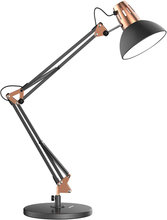 Load image into Gallery viewer, LEPOWER Metal Desk Lamp, Adjustable Goose Neck Architect Table Lamp with On/Off Switch, Swing Arm Desk Lamp with Clamp, Eye-Caring Reading Lamp for Bedroom, Study Room &Office (Sandy Black)