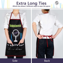 Load image into Gallery viewer, 3 Pieces Waterproof Salon Apron Stylist Apron with 3 Pockets for Women Men Hairdressers Apron Cosmetology Aprons Dog Grooming Aprons Work Smock Apron Funny Barber Hair Cutting Favor