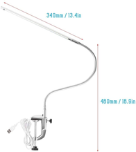 Load image into Gallery viewer, Rotekt Clip on Lamp, USB Led Table Lamp for Nails, Led Desk Lamp for Nails Tech Manicure Desk Bedside Table Lamp, Professional Gooseneck 360° Swivel with Switch Led Clamp for Reading Tattoo