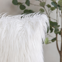 Load image into Gallery viewer, Phantoscope Soft Fluffy Faux Fur Square Cushion Decorative Throw Pillow Cover, 22" X 22", White, 2 Pack