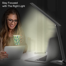 Load image into Gallery viewer, LED Desk Lamp with 10W Fast Wireless Charger, USB Charging Port,1800Lux Super Bright,5 Lighting Mode,