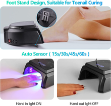 Load image into Gallery viewer, 80W Professional Cordless UV LED Nail Lamp Gelpal Portable LED Gel Nail Curing Dryer, Wireless Nail Polish Machine Light with 45 Beads and 140000Mah Rechargeable Battery for Salon or Home, Black