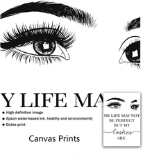 Load image into Gallery viewer, Beauty Salon Wall Decor Eyelashes Guide Poster Makeup Wall Art Decor Esthetician Gift Canvas Print Lash Bundle Fashion Wall Art Modern Artwork for Teen Girls Room 20X28X3 Inch No Frame