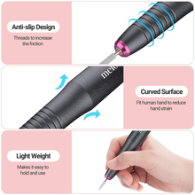 Load image into Gallery viewer, Melodysusie Electric Nail Drill, Portable Electric Nail Drill Machine for Acrylic Gel Nails, Professional Efile E File Manicure Pedicure Polishing Shape Tools for Home Salon Use, Grey