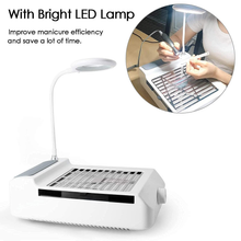 Load image into Gallery viewer, Nail Salon Dust Collector with Lamp for Acrylic Nails, Professional Nail Vacuum Cleaner Suction Fan with Stainless Steel Cuticle Pusher Manicure Tool (01)