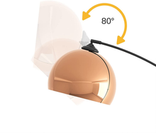 Load image into Gallery viewer, Inlight 66" Modern Rose Gold Arc Floor Lamp with Metal Shade and Black Marble Base, LED Bulb Included, IN-0806-1-CP