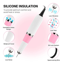 Load image into Gallery viewer, Melodysusie Professional Nail Drill - 30000 Rpm Rechargeable Portable Nail Drills with 6 Bits and 106 Sanding Bands, Cordless Electric Nail File Machine for Acrylic Gel Nails Shape Carve Polish