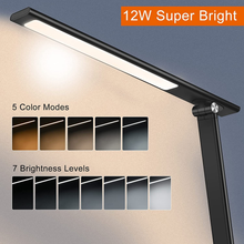 Load image into Gallery viewer, LED Desk Lamp with 10W Fast Wireless Charger, USB Charging Port,1800Lux Super Bright,5 Lighting Mode,