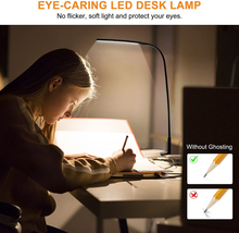 Load image into Gallery viewer, LED Desk Lamp, YOTUTUN Swing Arm Table Lamp with Clamp, Flexible Gooseneck Task Lamp, Eye-Caring Architect Desk Light, 3 Modes 10 Brightness Levels, Memory Function Desk Lamps for Home Office, 12W