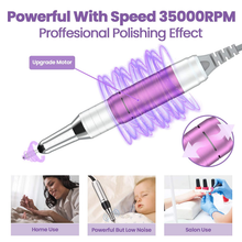 Load image into Gallery viewer, Delanie 35000RPM Professional Nail Drill Machine, Portable Nail Drills for Acrylic Nails, Electric Nail File Rechargeable Efile Nail Drill for Gel Nails Remove, Home and Salon Use Nail Tools (Purple)